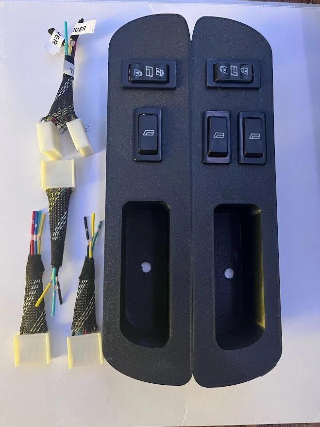 Nissan 240sx 1995-1998 Interruptor de ventana principal del conductor e interruptor lateral del pasajero [Juego] Foto 2 de 4