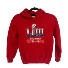 Super Bowl 53 Hoodie Sweatshirt Patriots Rams NFL Football Youth M