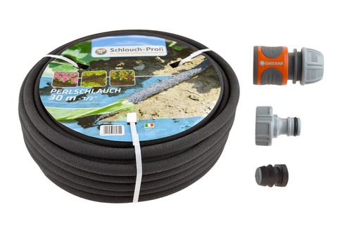 Perlschlauch Tropfschlauch 1/2" 30m Gardena Anschlüsse