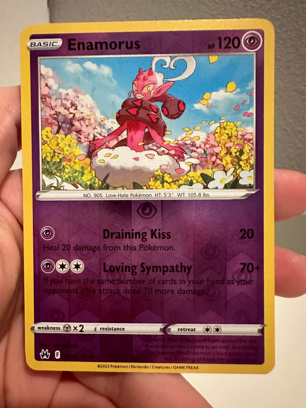 Enamorus 2023 Pokemon Crown Zenith S39 #67 Rare Reverse Holo NM 0601#020