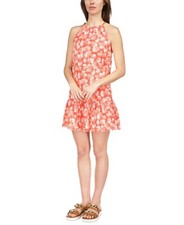 MICHAEL Michael Kors Sangria Palm Chain Halter Women Dresses Size M