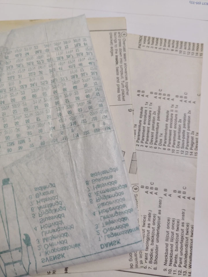 Mono de una pieza mameluco baberos niños 3M-2T burda 4980 patrón de costura corte a presión Foto 3 de 4