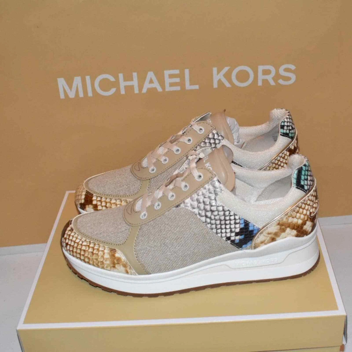 Michael Kors Lindy Mixed-Media Trainer Size 9