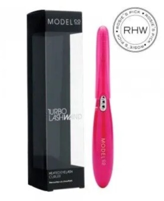 NIB NEW $35 Modelco Model Co Turbo Lashwand Heated Eyelash Curler Battery Op