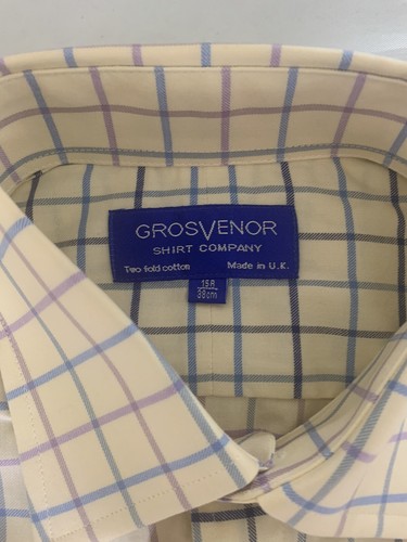 New Grosvenor of London Designer mens shirt Yellow Check Regular 15 - 第 7/10 張圖片