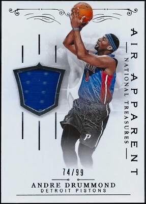 2013-14 National Treasures Air Apparent Andre Drummond GW Jersey #8 #'d 74/99