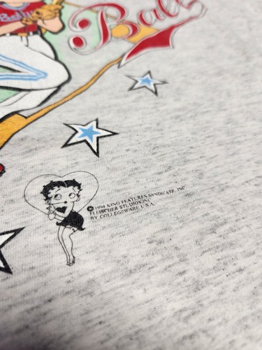 Vintage 90s Betty Boop long sleeve shirt size Large 1994 mens play ball - Picture 5 of 11