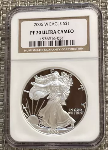 2006 W Silver Eagle S$1 NGC PF 70 ULTRA CAMEO