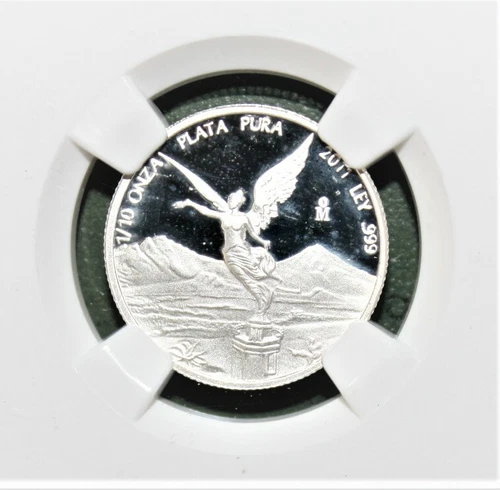 S1 - Mexico 1/10 Onza 2011 NGC PF-69 Ultra Cameo Silver Coin - Winged Victory