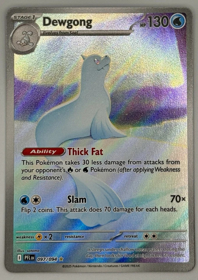 Pokémon ME02: Phantasmal Flames Dewgong 097/094 Illustration Rare TCG EN NM