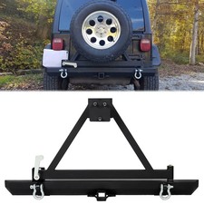 Kuafu Rear Bumper With Tire Carrier For Jeep Wrangler Yj Tj Lj 1987-2006