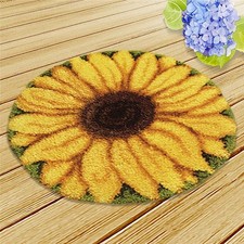 DL-YTG Latch Hook Kits Rug Sunflower Crochet 21x21 inch 52X52cm ,