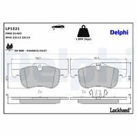 Delphi Bremsbelagsatz Scheibenbremse LP1521 FüR 75 RJ MG ZT Rover 1 Tourer Turbo