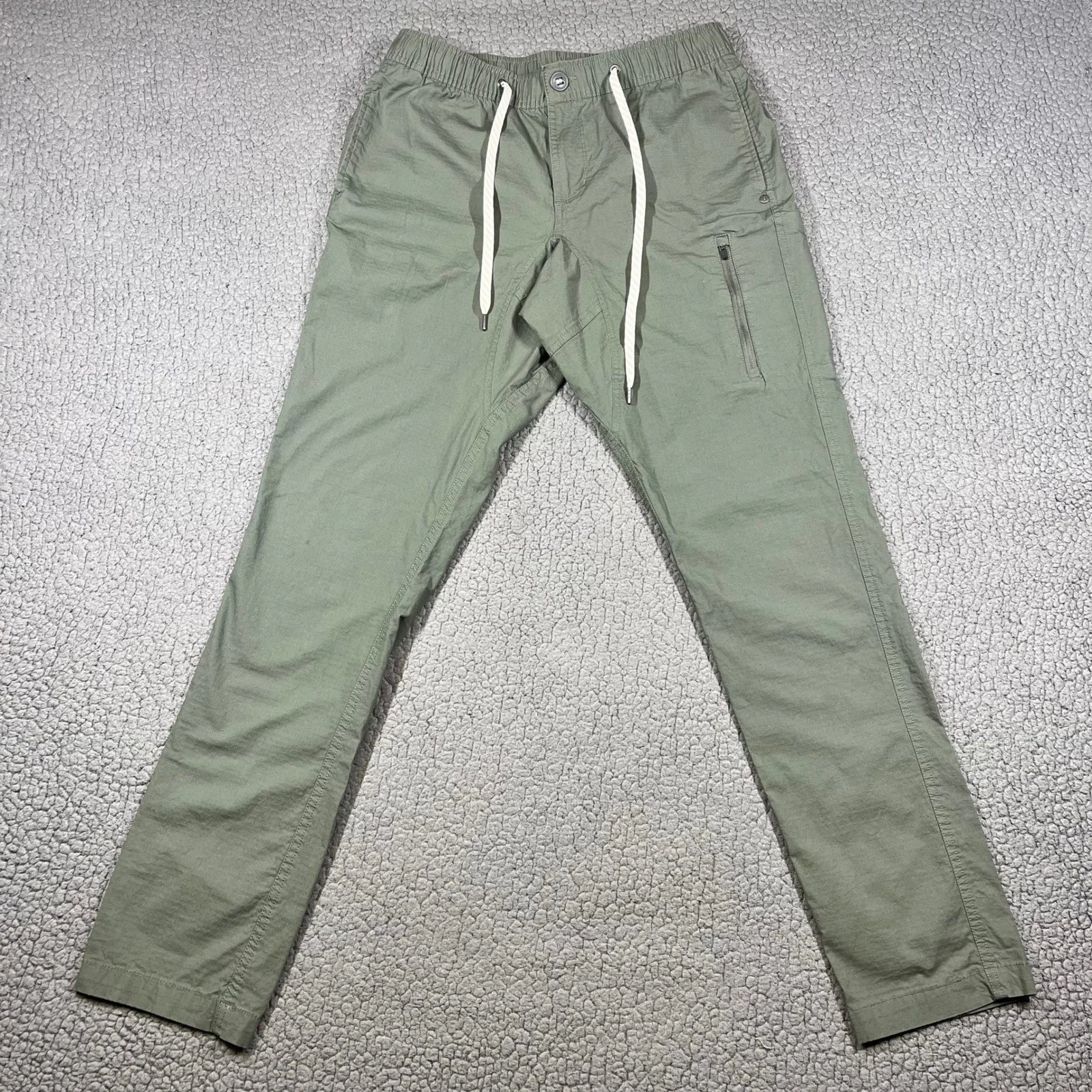 Vuori Ripstop Climber Pants Mens Medium Army Green V412 Drawstring Jogger Chino