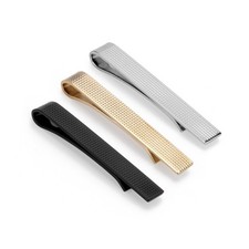 3pcs Classic Mens Tie Clip Necktie Bar Pinch Clip Set with Gift Box Father Gift