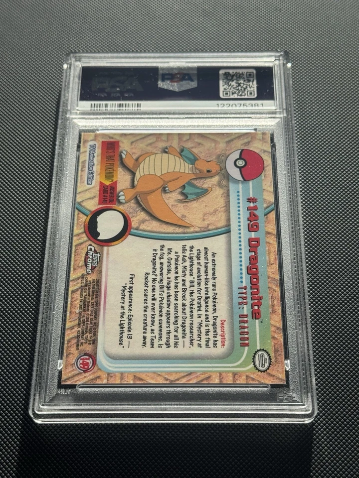 2000 Pokemon Topps Chrome Dragonite #149 - PSA 9 Mint - Image 2 of 2