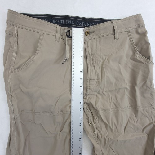 prAna Breathe Hiking Pants Mens 36x34 Tan Performance Stretch Slim - Picture 4 of 9