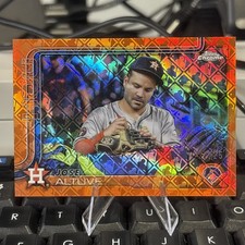 2025 Topps Chrome - Image Variation IV Jose Altuve #77 Orange Logofractor  /25