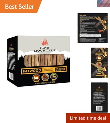 StarterStikk 100% Natural Fatwood Firestarting Sticks, 5 Pound Natural Firest...