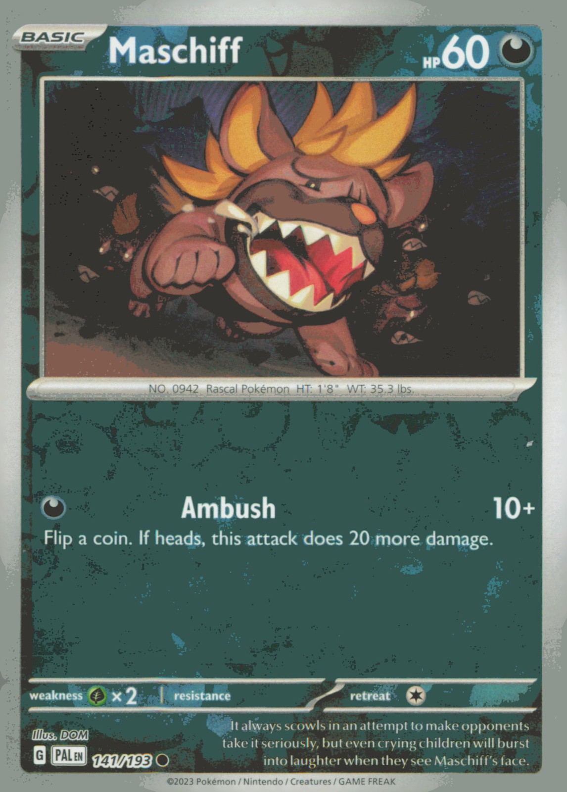 SV02: Paldea Evolved #141/193 Maschiff
