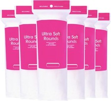 600 PCS Cotton Rounds 100 Count Pack of 6 - Soft, 100