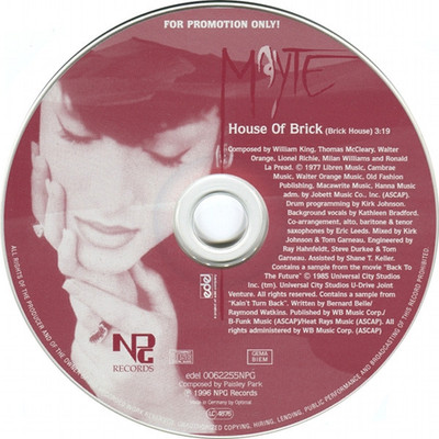MAYTE HOUSE OF BRICK (BRICK HOUSE) 0062255NPG CD, SINGLE, PROMO