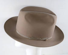 Vintage 1950s Stetson 3X Beaver Quality Dress Western Hat Size 7 Beige/Tan Felt