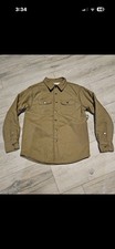 Copper Denim Shepra-lined Shirt Jacket Tan Boy's Large 14/16 New