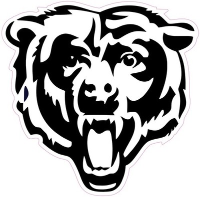 (NOT A PATCH) Chicago Bears Black White Football HTV Heat Transfer Vinyl Iron On