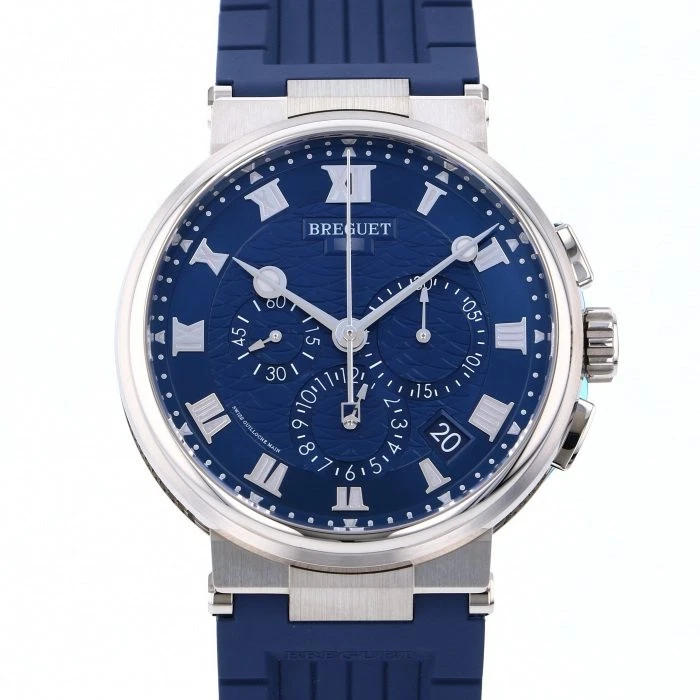 Breguet — Breguet Marine 5527BB / Y2 / 5WV White Gold 42.0mm Blue Dial Automatic #YKW191