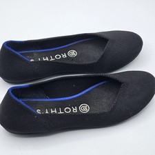 Rothy's Women's Size 7 Black Knit Flats Round Toe Slip On Comfort Shoes Summer