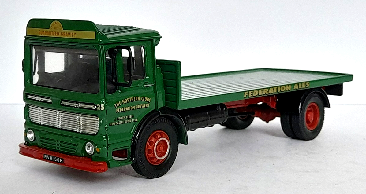 Corgi 97370 AEC 4 Wheel Flatbed with Loose Barrels Federation Brewery Newcastle