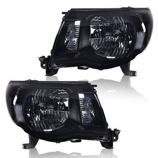 LED Headlights Toyota Tacoma 05-11 Smoky Black Housing Clear Reflector TO2502157