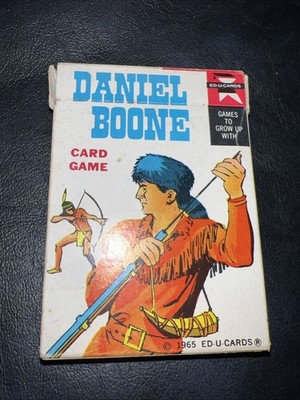 Vintage 1965 ED-U CARDS DANIEL BOONE GAME 32 CARDS with BOX