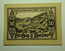 1920 50 Heller Austrian Notgeld (Gemeinde Selztal) 