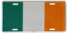 Irish Flag License Plate Metal Tri Color Irish Flag License Plate Metal Tri Color