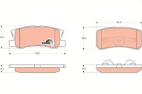 Bremsbelagsatz Scheibenbremse Cotec TRW GDB3247 FüR Peugeot CitroËN Mitsubishi 2
