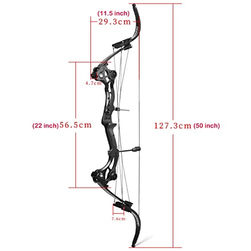  Recurve Bow American Hunting Bow 320FPS Draw Weight 40-55lbs black bow only