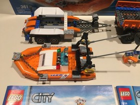 2008 Lego City 7726 Coast Guard Truck with Speed Boat Complete