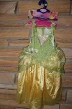Disney Store Princess The Frog Tiana Girls Dress/Halloween Costume~size 7-8 NWT