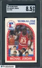 1989-90 NBA Hoops All-Star #21 Michael Jordan Chicago Bulls HOF SGC 8.5 NM-MT+