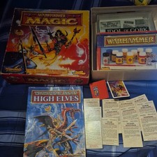 Warhammer Armies High Elves Fantasy 1993 softback Army book 4th + cards + more 