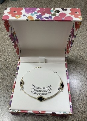 Collana Rachel Zoe In Argento 925 Placcato Oro 14K – Ciondolo Trifoglio, Catena 16+2 Pollici