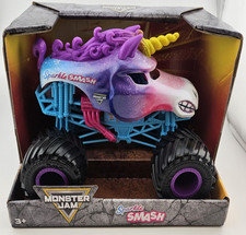 New Spin Master Monster Jam SPARKLE SMASH Unicorn Metal Truck 1:24 Series 26