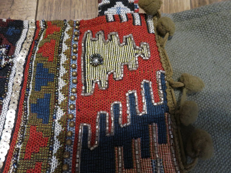 Bolso de Mano Scully Verde/Multicolor Azteca Brillo Cuentas NUEVO CON ETIQUETAS LEER Foto 3 de 4