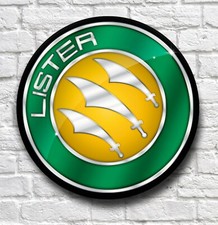 LISTER 2FT GARAGE WANDSCHILD PLAKETTE WERKSTATT MANN H&Ouml;HLE AUTOMOBILIA STEALTH LFT 666