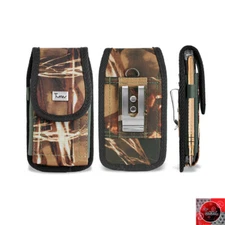 For Samsung Galaxy A23 5G Rugged Nylon Camouflage Belt Clip Pouch Case