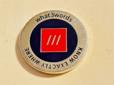 Challenge Coin - What3Words - Know Exactly Where