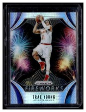 2019-20 Panini Prizm Fireworks Prizms Hyper #25 Trae Young INSERT HAWKS