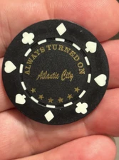 $100 ALWAYS TURNED ON ATLANTIC CITY PROMO CASINO CHIP POKER CHIP GAMBLING